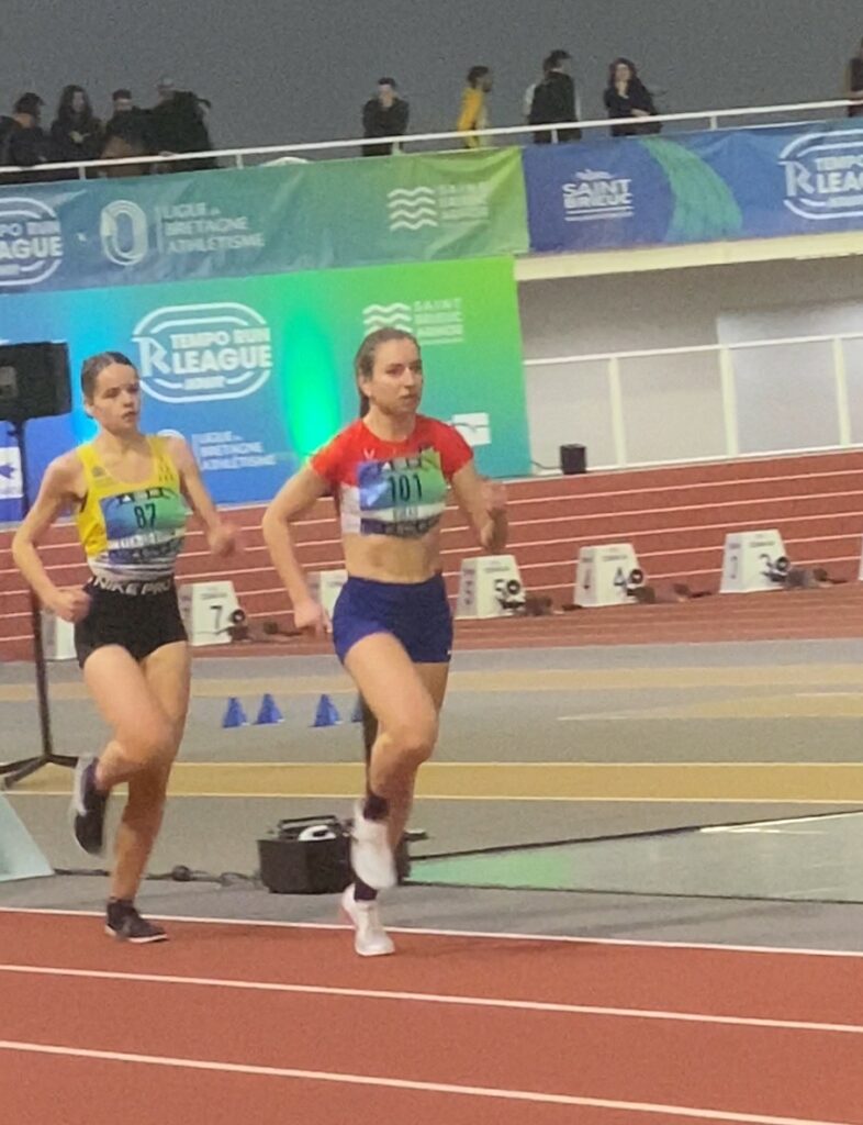 Marion Quéau au Bretagne du 3000 en salle 2025 à St Brieuc