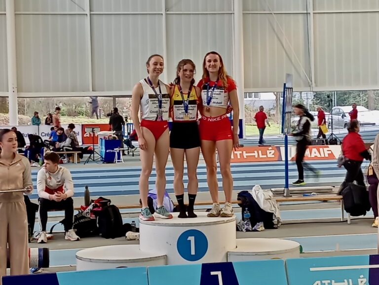 Podium Lola Fromentoux 1500m France Nationaux en salle