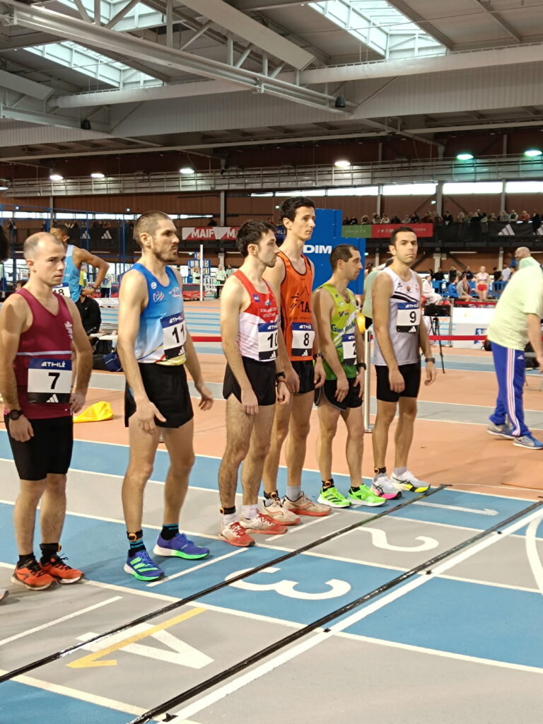 Benjamin Segeat aux France Nationaux de marche en salle 2025 à Lyon